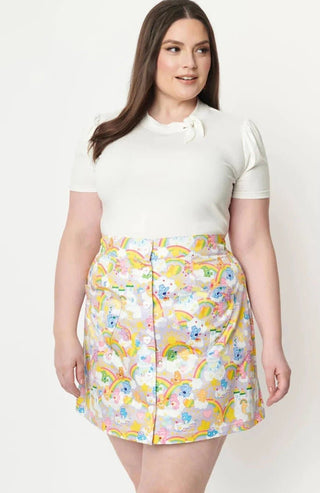 Shop Care Bears x Unique Vintage Plus Size Kingdom Of Caring Print Mini Skirt - Spoiled Brat  Online