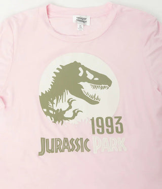 Shop Jurassic Park x Unique Vintage Light Pink Jurassic Park 93 Fitted Tee - Spoiled Brat  Online