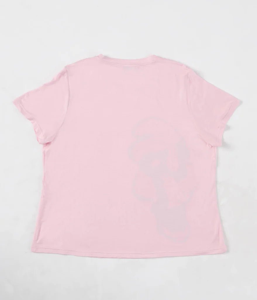 The Smurfs x Unique Vintage Pink Smurfs Fitted Tee Top by Unique Vintage as seen on celebrities