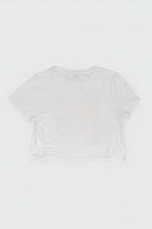 Shop Unique Vintage The Smurfs x Unique Vintage White Cropped Graphic Tee Top for women – premium loungewear and festival fashion at Spoiled Brat