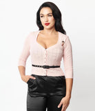 Unique Vintage Betty Boop x Unique Vintage Light Pink Sweetheart Cardigan - Spoiled Brat