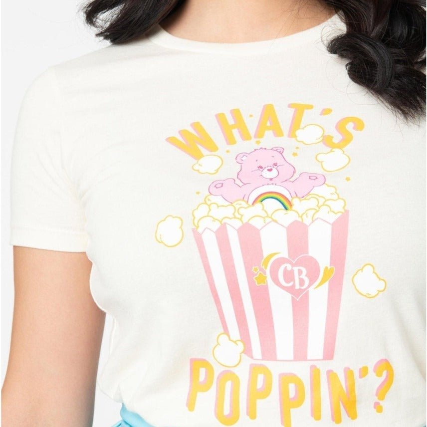 Shop Unique Vintage Care Bears Whats Poppin Fitted Tee - Premium T-Shirt from Unique Vintage Online now at Spoiled Brat 