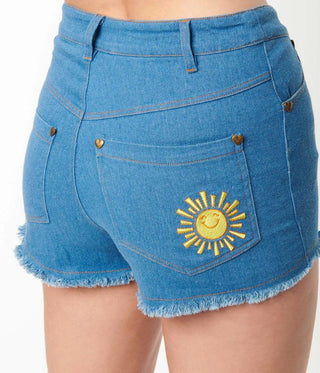 Shop Care Bears x Unique Vintage Funshine Denim Shorts - Spoiled Brat  Online
