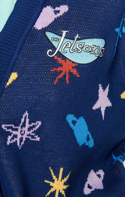 Shop Unique Vintage x Jetsons Astro Cardigan in Blue - Premium Cardigan from Unique Vintage Online now at Spoiled Brat 