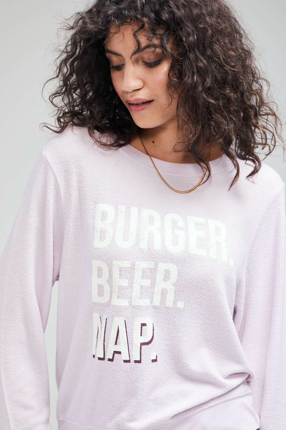 Shop Wildfox Burger Beer Nap Baggy Beach Jumper - Premium Sweatshirt from Wildfox Online now at Spoiled Brat 