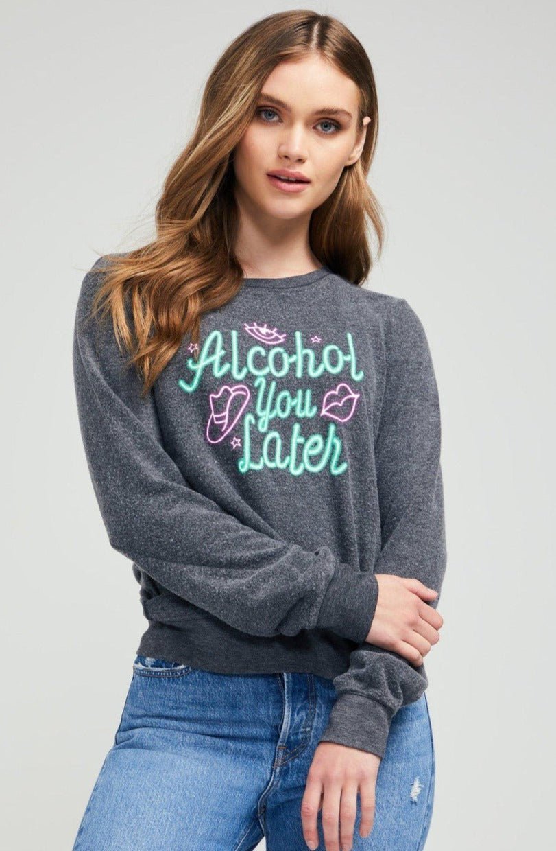 Shop Wildfox Call Me Later Baggy Beach Jumper - Premium Sweatshirt from Wildfox Online now at Spoiled Brat 