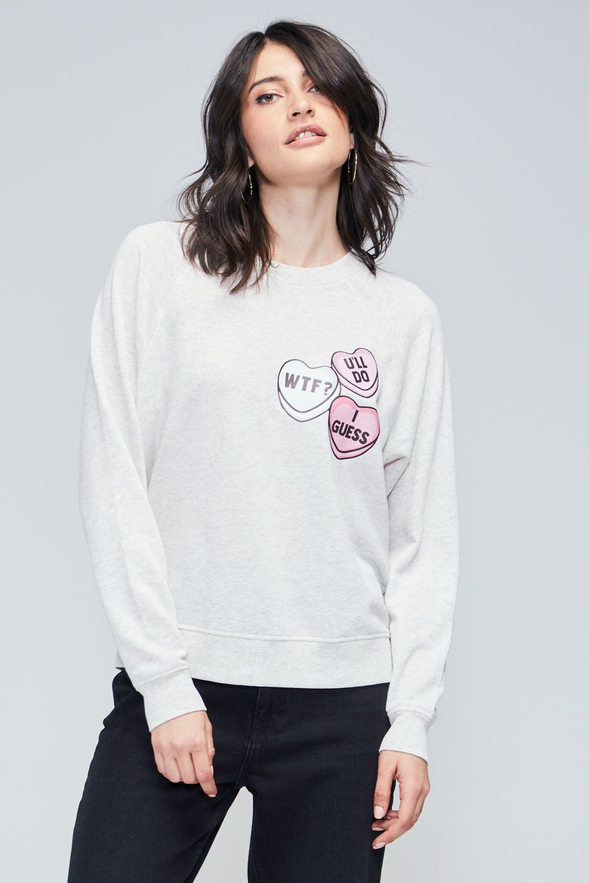 Shop Wildfox Wildfox Candy Hearts Sommers Sweatshirt online at Spoiled Brat