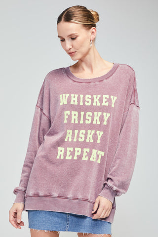 Shop Wildfox Frisky Roadtrip Sweatshirt - Premium Sweatshirt from Wildfox Online now at Spoiled Brat 