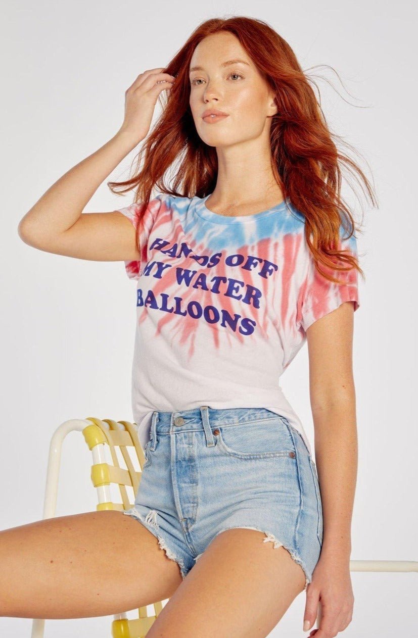 Shop Wildfox Hands Off My Water Balloons No9 Tee - Premium T-Shirt from Wildfox Online now at Spoiled Brat 