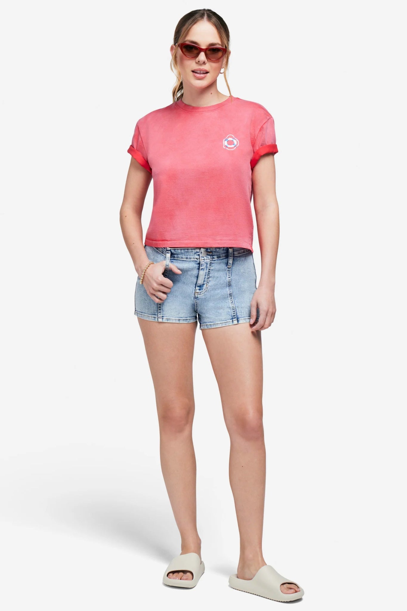 Shop Wildfox Wildfox Off Duty Jaime Crop Tee online at Spoiled Brat