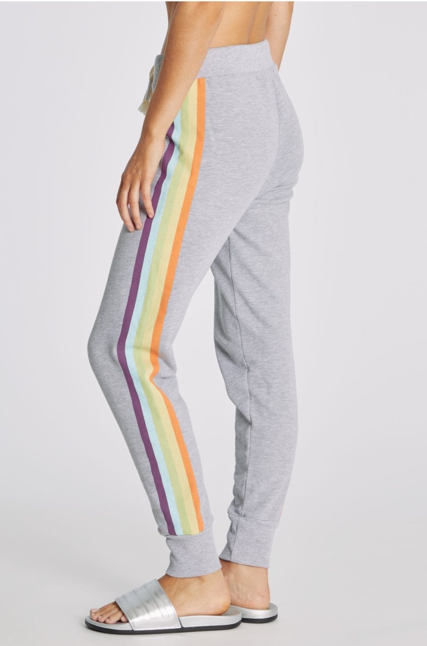 Shop Wildfox Rainbow Stripe Jack Sweatpants - Premium Jogging Pants from Wildfox Online now at Spoiled Brat 
