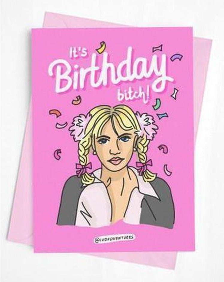 Shop Yeah Bunny! Britney Birthday Card - Premium Gift Card from Yeah Bunny Online now at Spoiled Brat 