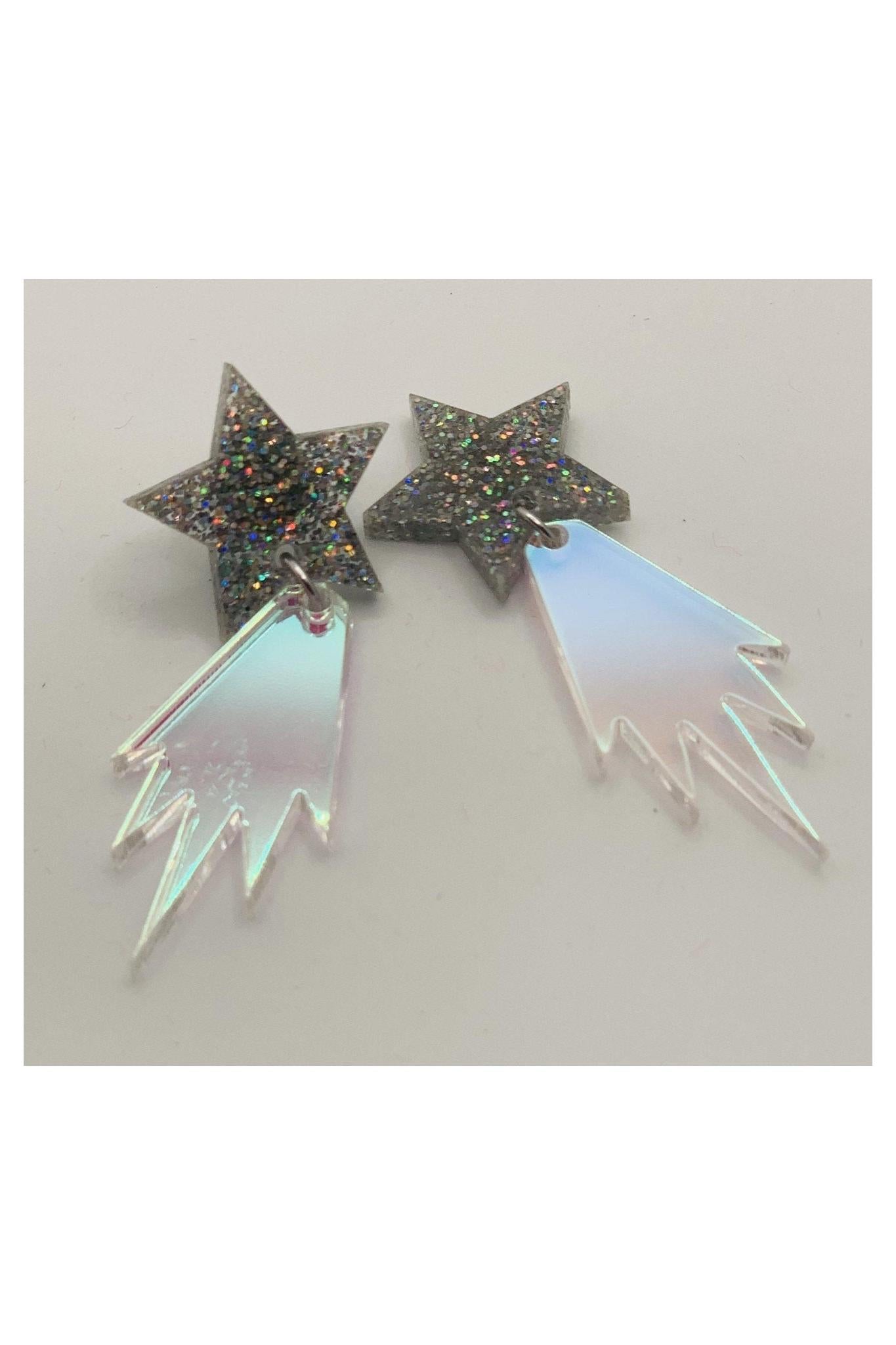Shop Suzywan DELUXE Suzywan DELUXE Falling Star Acrylic Earrings Earrings for women – premium loungewear and festival fashion at Spoiled Brat