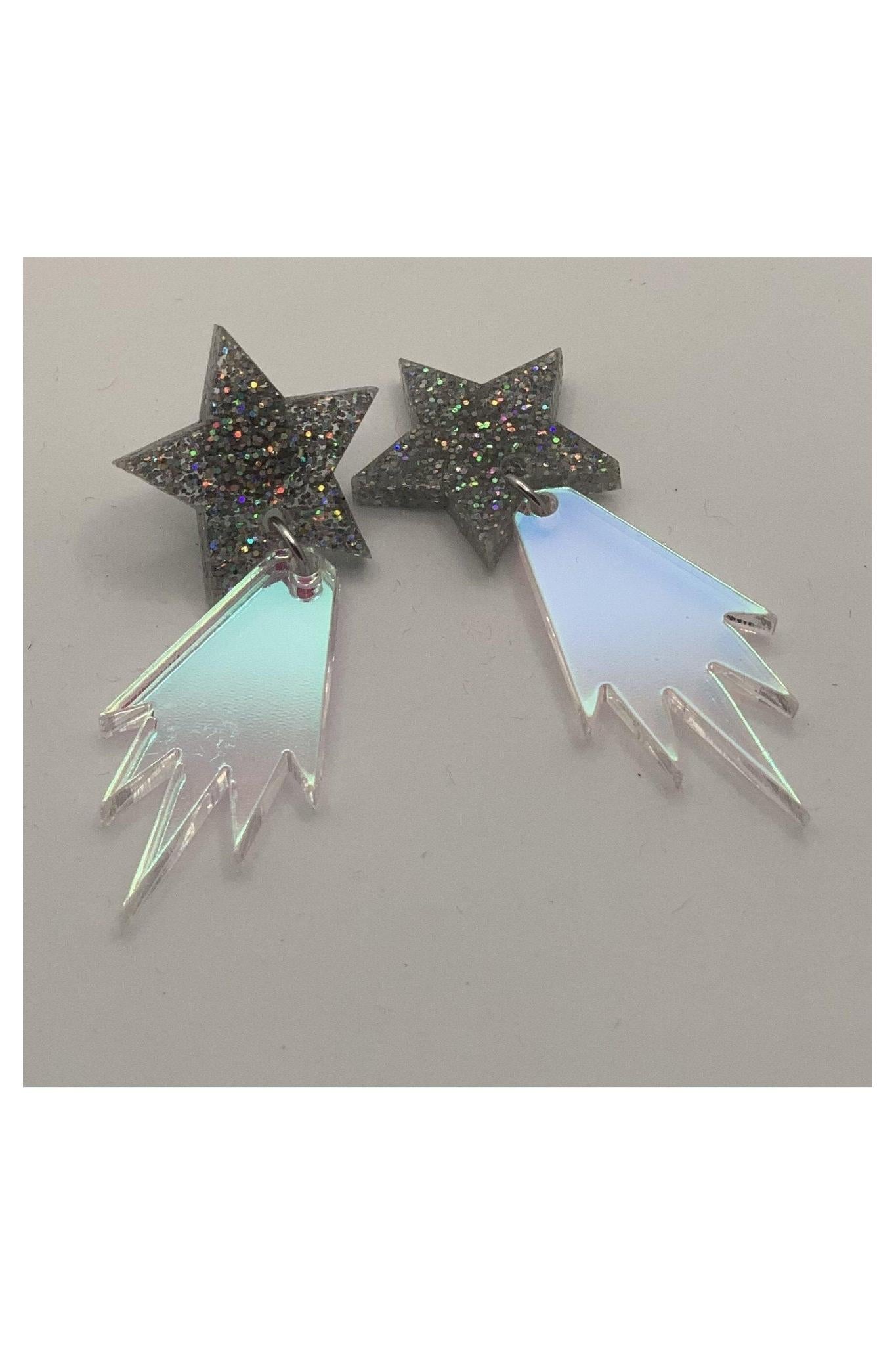 Shop Suzywan DELUXE Suzywan DELUXE Falling Star Acrylic Earrings Earrings for women – premium loungewear and festival fashion at Spoiled Brat