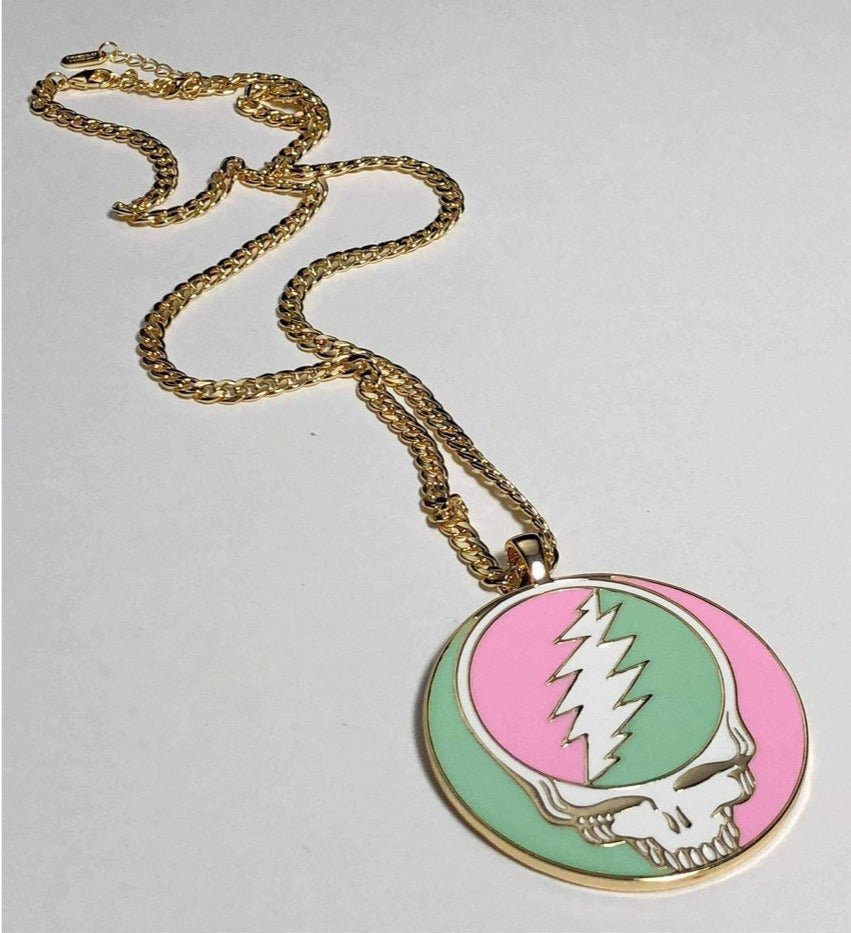 Shop Trixy Starr Trixy Starr x Grateful Dead Pastel Stealie Necklace Necklace for women – premium loungewear and festival fashion at Spoiled Brat