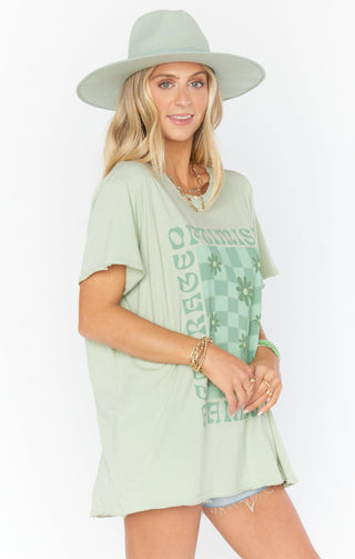 Shop Show Me Your Mumu Flower Check Airport Tee - Premium T-Shirt from Show Me Your Mumu Online now at Spoiled Brat 